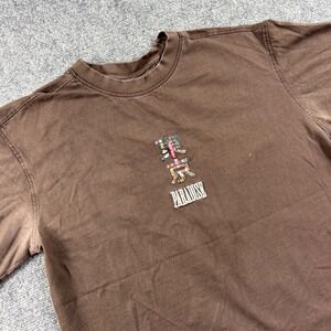 GSTR Paradise Tokyo T-Shirt Medium Brown Graphic Print Short Sleeve Mens